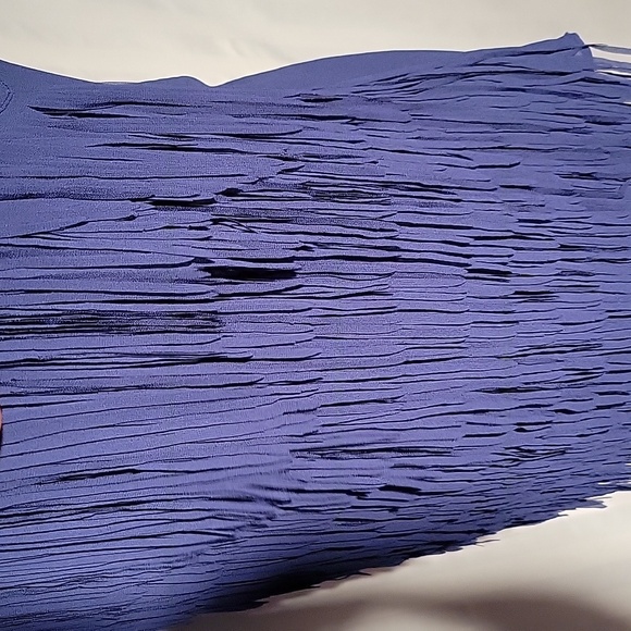 Lost April Woman's Blue Flapper Fringe Spaghetti Strap Top, Size: S, NWT - Picture 3 of 9